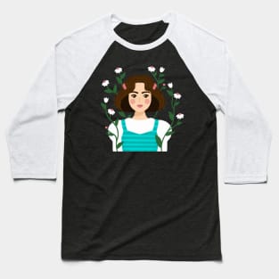 Flowery Girl Baseball T-Shirt